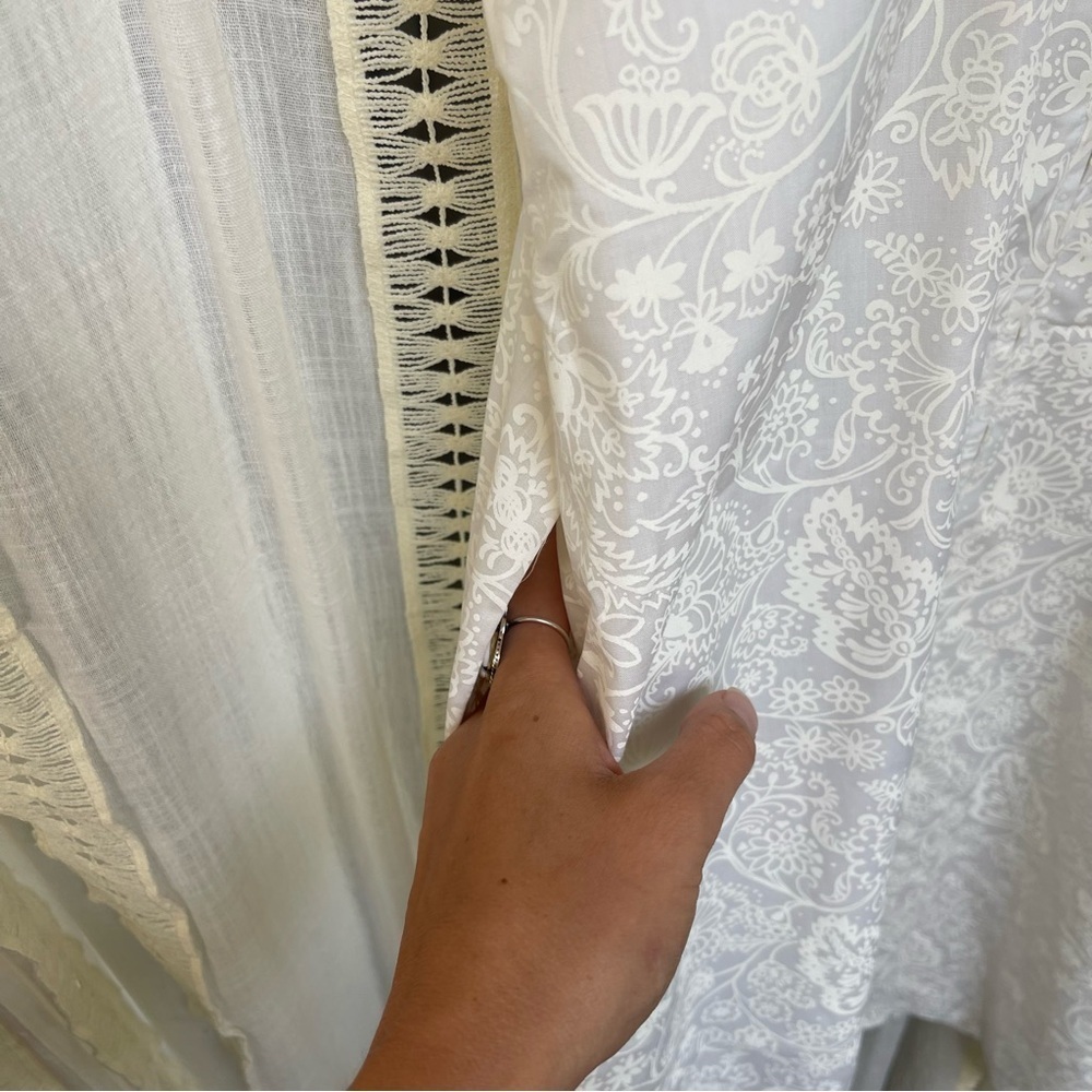Vintage Lilly Pulitzer 60s/70s White Cutout Embroidered Bridal Midi Dress 10/12 - Picture 8 of 10